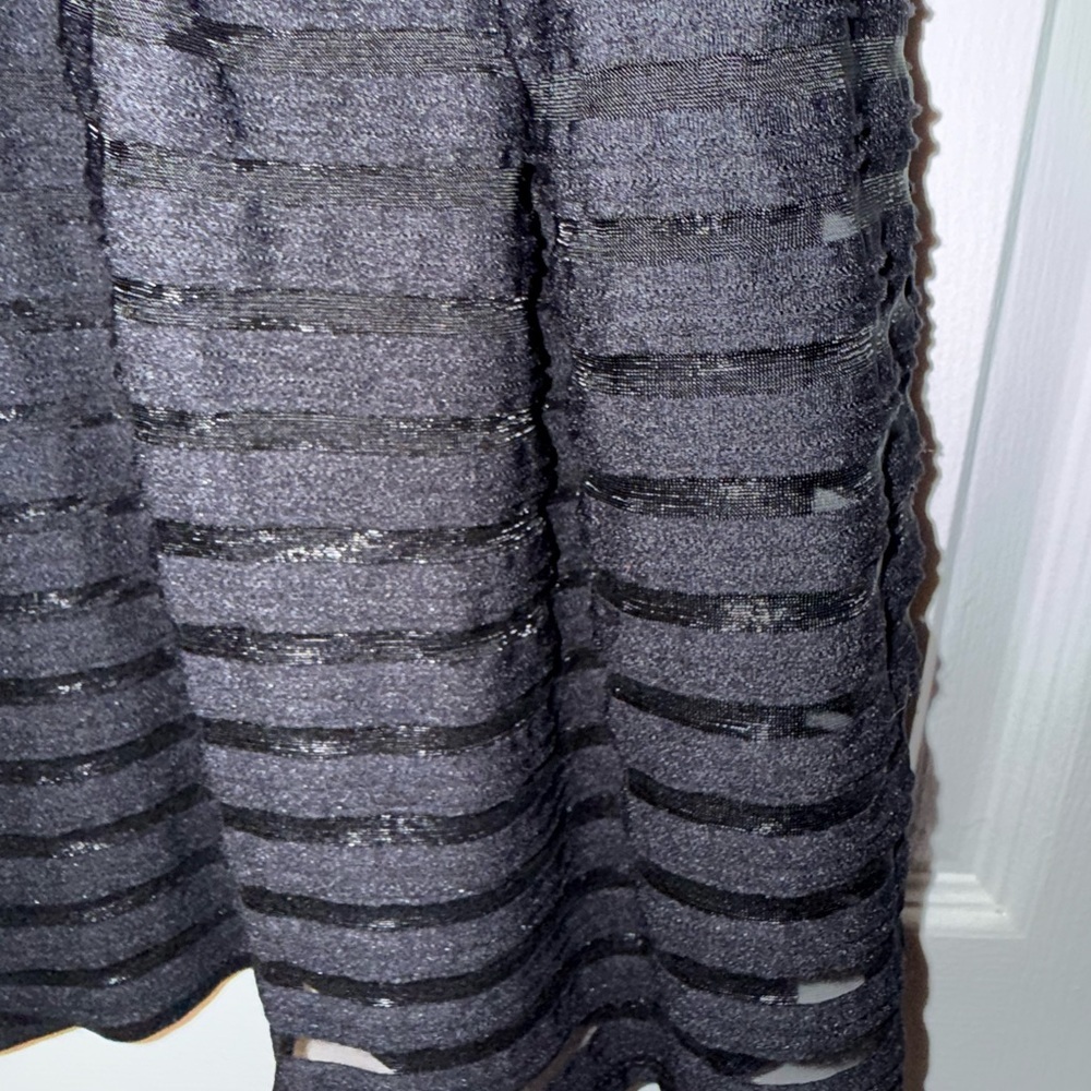 Nanette Lepore Black Sleeveless Midi Dress with Lace-Style Panel - Picture 2 of 7
